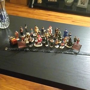 Vintage Lemax 1990's Poly-Resin Christmas Village Figurine Collection